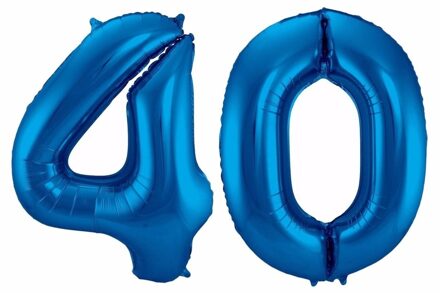 Shoppartners Folie ballon 40 jaar 86 cm - Ballonnen Blauw