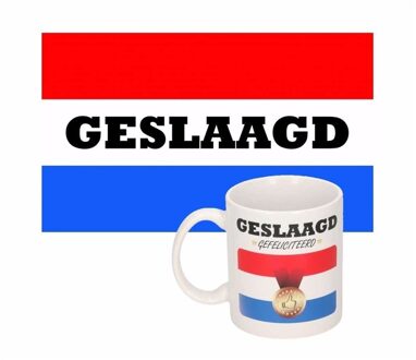 Shoppartners Geslaagd vlag en geslaagd mok 300 ml