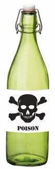 Shoppartners Groene fles met vergif met beugeldop