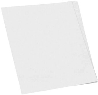 Shoppartners Hobby kartonnen vellen - 4x - wit - groot - 48 x 68 cm - knutselen materialen - van dik papier