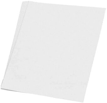 Shoppartners Hobby kartonnen vellen - wit - groot - 48 x 68 cm - knutselen materialen - van dik papier