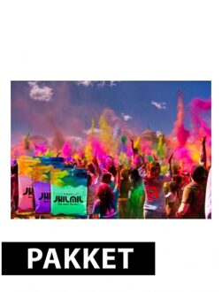 Shoppartners Holi kleurpoeder pakket met 3 kleuren type 1 - Kleurpoeder Multikleur