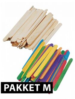 Shoppartners Ijsstokjes set middel diverse formaten Multi