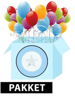 Shoppartners Jongen geboren ster versiering pakket