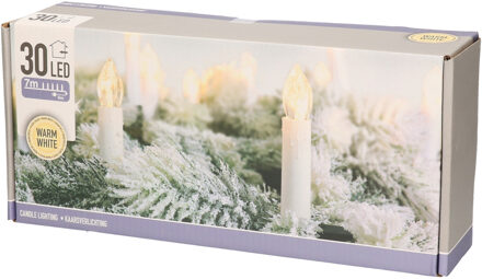 Shoppartners Kaarsverlichting 30 LED - warm wit