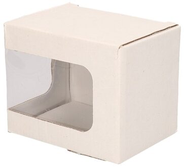 Shoppartners Kartonnen opbergdoosje met venster - 25x - 12 x 9 x 10 cm - verpakking met venster