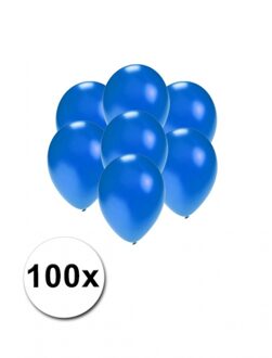 Shoppartners Kleine ballonnen blauw metallic 100 stuks
