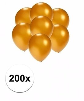 Shoppartners Kleine ballonnen goud metallic 200 stuks