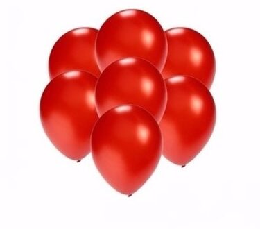 Shoppartners Kleine ballonnen - metallic rood - 25x st - Feestartikelen en versiering - feestballonnen
