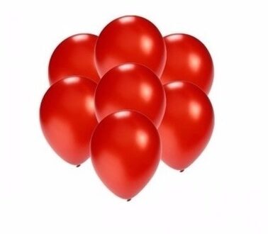 Shoppartners Kleine ballonnen rood metallic 200 stuks