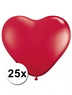 Shoppartners Kleine rode hartjes ballonnen 25 stuks
