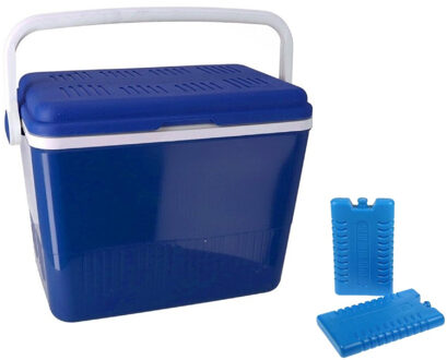 Shoppartners Koelbox 2-in-1 donkerblauw 42 liter 35 x 55 x 39 cm incl. 6 koelelementen