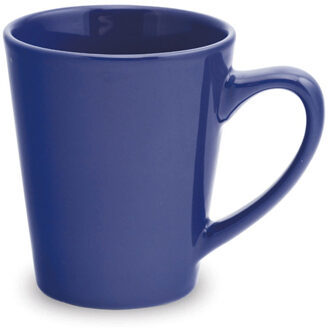 Shoppartners Koffiemok/theemok - Drinkbekers/mokken - blauw - 350 ml - 9 x 10 cm