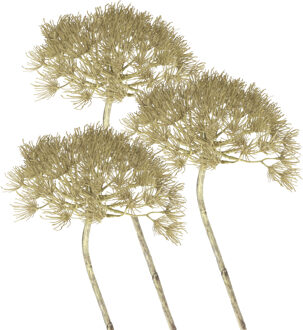 Shoppartners Kunstbloem Berenklauw/Heracleum - 3x stuks - 80 cm - Kunstbloemen boeketten - kunsttak