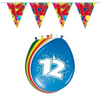 Shoppartners Leeftijd feestartikelen 12 jaar setje