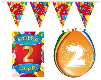 Shoppartners Leeftijd feestartikelen 2 jaar voordeel pakket