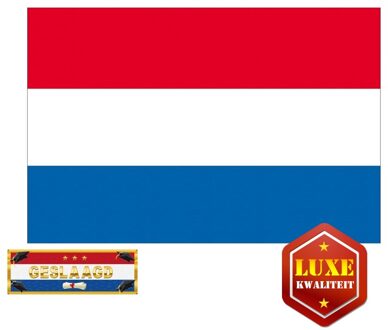 Shoppartners Luxe Nederlandse vlag voor geslaagd / afgestudeerd feestje - incl. gratis sticker