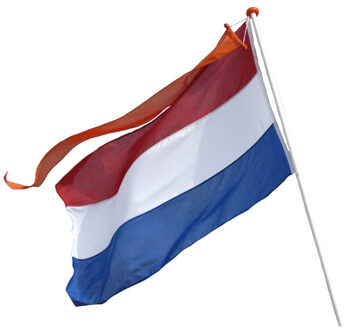 Shoppartners Nederlandse vlag inclusief oranje wimpel 100 x 150 cm
