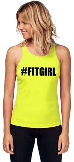 Shoppartners Neon geel sport shirt/ singlet #Fitgirl dames L