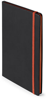 Shoppartners Notitieboekje met oranje elastiek A5 formaat