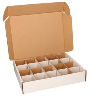 Shoppartners Opbergdozen/opbergboxen met 8 cm vakken - Opbergbox Wit