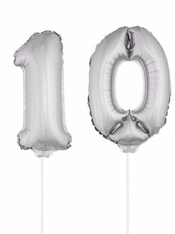 Shoppartners Opblaas cijfer 10 folie ballon 41 cm