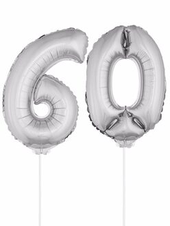 Shoppartners Opblaas cijfer 60 folie ballon 41 cm