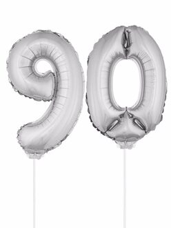 Shoppartners Opblaas cijfer 90 folie ballon 41 cm