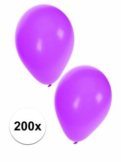 Shoppartners Paarse feest ballonnen, 200 st