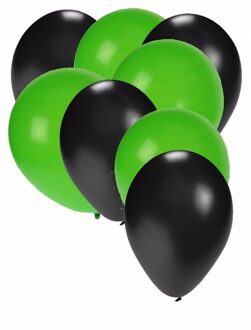 Shoppartners Party ballonnen zwart en groen Multi