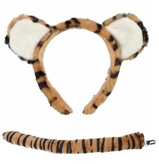 Shoppartners Pluche tijger verkleed set voor kinderen