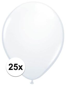 Shoppartners Qualatex witte ballonnen 25 stuks
