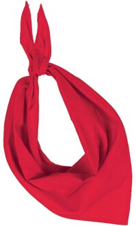 Shoppartners Rode basic bandana/hals zakdoeken/sjaals/shawls voor volwassenen - Bandana's Rood