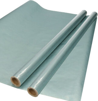 Shoppartners Rollen Kraft inpakpapier - 3x - ijsblauw - 200 x 70 cm - kadopapier / cadeaupapier / boeken kaften