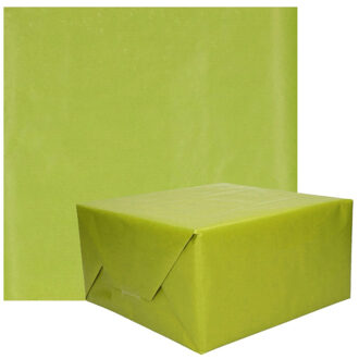 Shoppartners Rollen Kraft inpakpapier - 5x - groen - 200 x 70 cm - kadopapier / cadeaupapier / Boeke