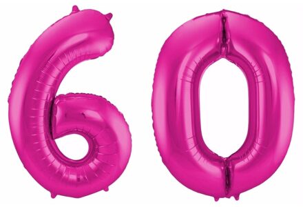 Shoppartners Roze folie ballonnen 60 jaar