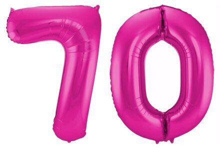 Shoppartners Roze folie ballonnen 70 jaar