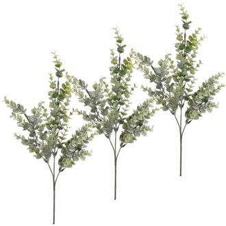 Shoppartners Set van 4x stuks groene Eucalyptus kunsttak kunstplant  68 cm - Kunstplanten/kunsttakken - Kunstbloemen boeketten