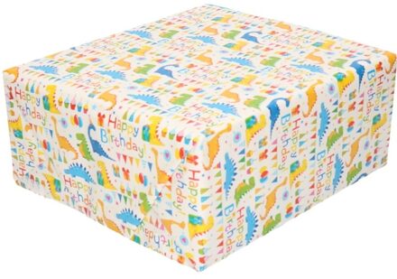 Shoppartners Set van 4x stuks happy Birthday inpakpapier/cadeaupapier 200 x 70 cm