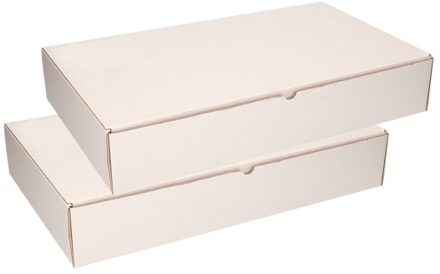 Shoppartners Sorteerdoos - 2x - 54 x 32 cm - met 15 vakjes van 10 x 10 cm - karton - opbergbox - opbergdoos
