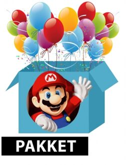 Shoppartners Super Mario versiering pakket voor kinderfeestje - Feestpakketten