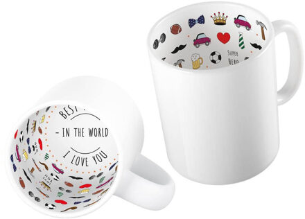 Shoppartners Vaderdag mok - sublimatie mokken - keramiek - 300 ml - cadeau koffiemok