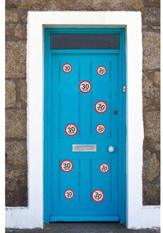 Shoppartners Verjaardag Leeftijd stickers pakket - 30 jaar thema - 10x stuks - 2 formaten - versiering