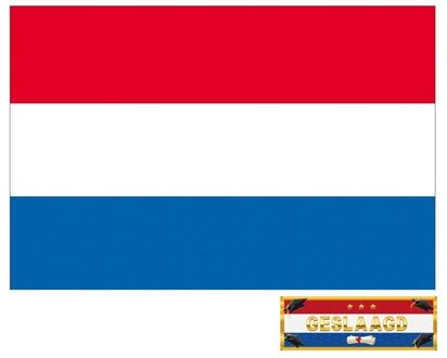 Shoppartners Voordelige Nederland geslaagd vlag 150 cm met gratis sticker