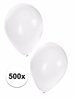 Shoppartners Witte feest ballonnen, 500 stuks