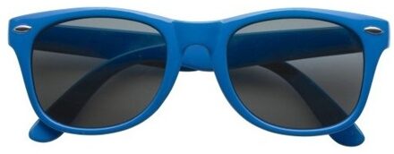 Shoppartners Zonnebril blauw - UV400 bescherming - Wayfarer model - Zonnebrillen voor dames/heren/volwassenen