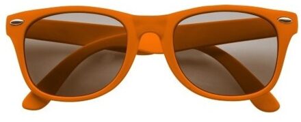 Shoppartners Zonnebril oranje - UV400 bescherming - Wayfarer model - Zonnebrillen voor dames/heren/volwassenen