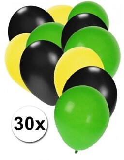 Shoppartners Zwarte-gele-groene ballonnen pakket