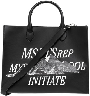 Shopper Bag met logo MSFTSrep , Black , Heren - ONE Size
