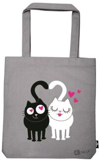 shopper Ed The Cat 42 cm katoen beige